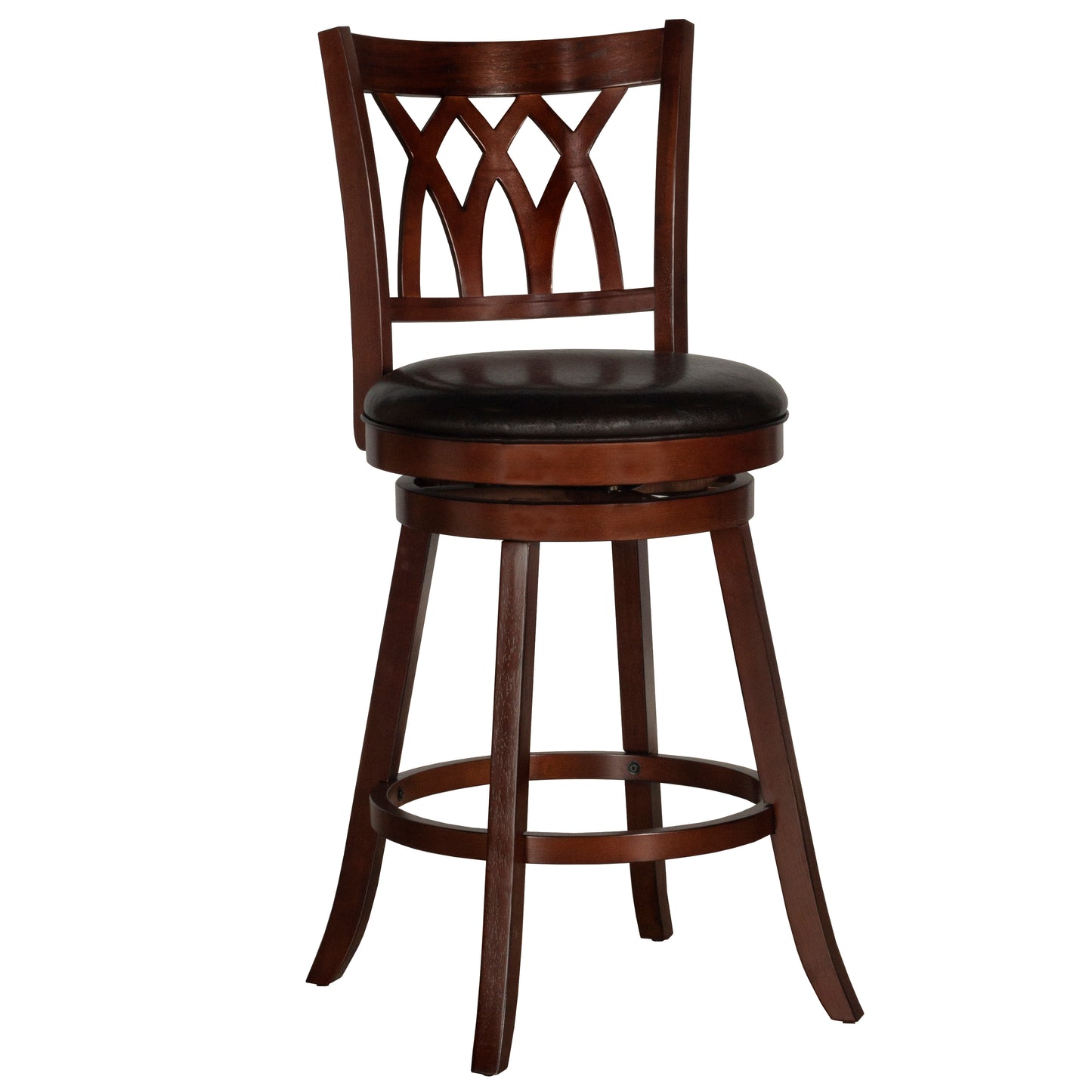 Hillsdale Furniture Tateswood Wood Bar Height Swivel Stool, Cherry