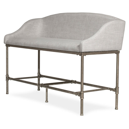 Hillsdale Furniture Dillon Metal Counter Height Bench, Textured Silver