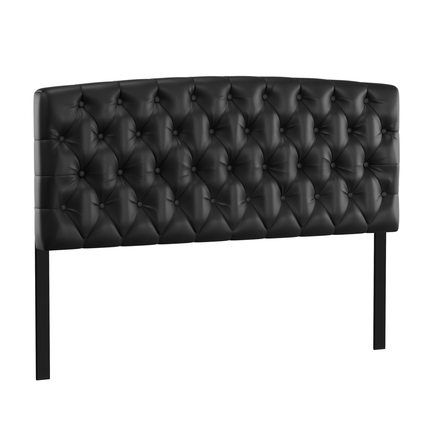 Hillsdale Furniture Hawthorne Queen Upholstered Headboard, Black Faux Leather