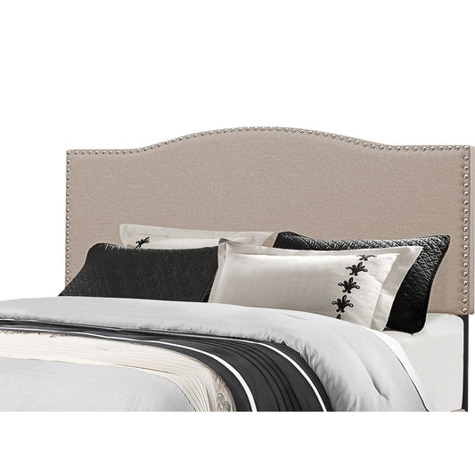 Hillsdale Furniture Kiley Full/Queen Upholstered Headboard with Frame, Fog