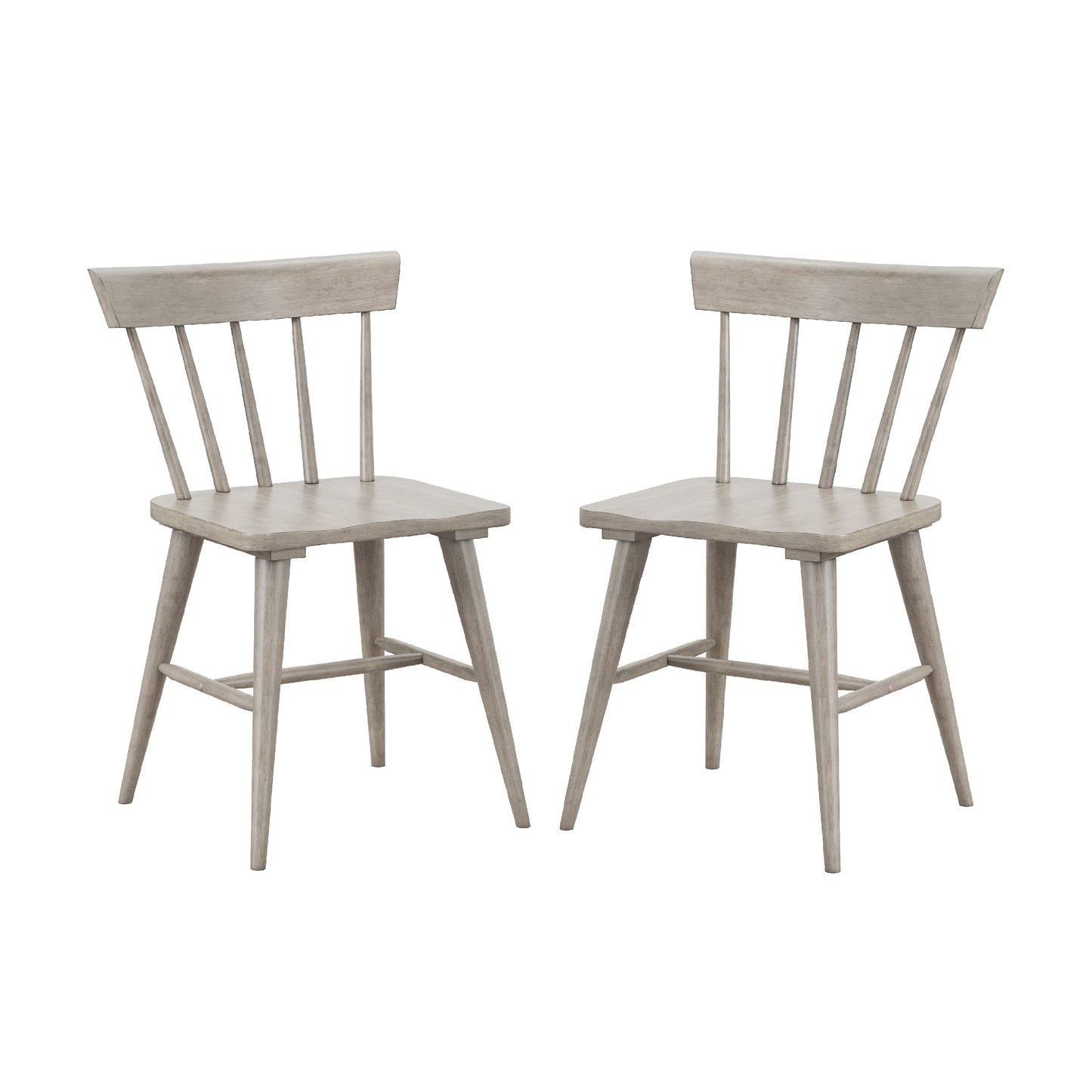 Hillsdale Furniture Mayson Wood Spindle Back Dining Chair, Set of 2, Gray