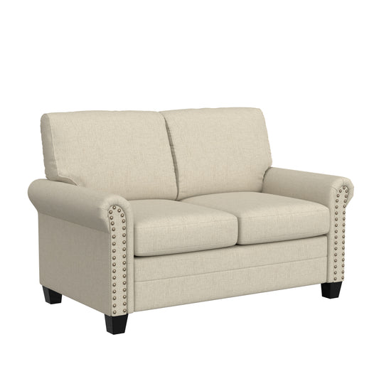 Hillsdale Furniture Barroway Upholstered Loveseat, Beige