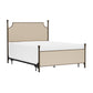 Hillsdale Furniture McArthur Queen Metal and Upholstered Bed, Bronze with Linen Stone Fabric