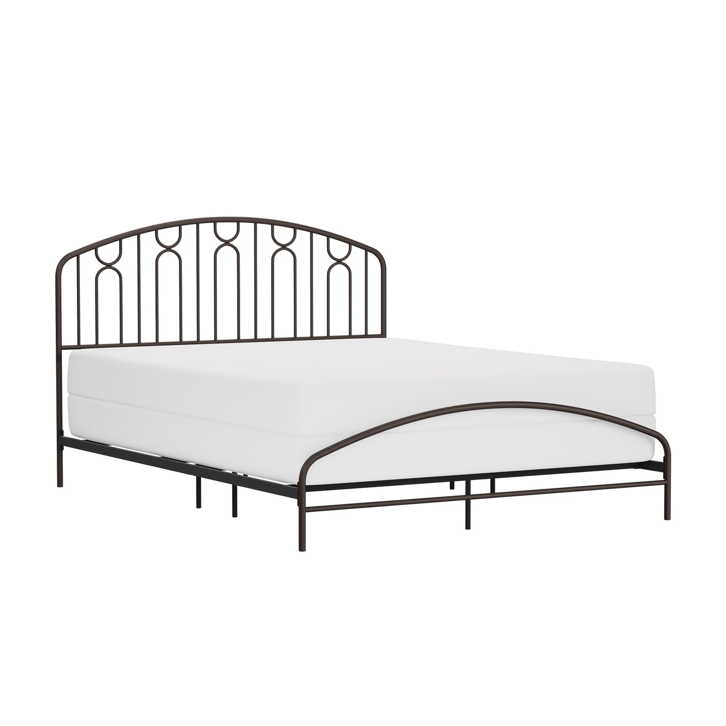 Hillsdale Furniture Riverbrooke Metal Arch Scallop Queen Bed, Bronze