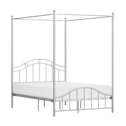 Hillsdale Furniture Vivian Metal Full Canopy Bed, Silver