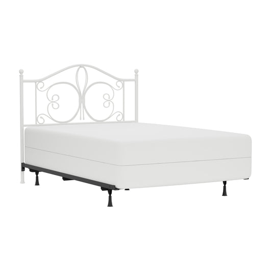 Hillsdale Furniture Ruby Full/Queen Metal Headboard with Frame, Textured White