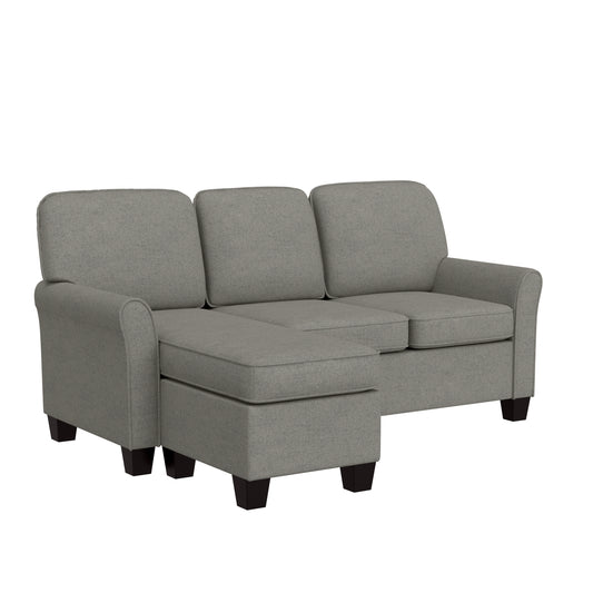 Hillsdale Furniture Upholstered Reversable Sectional Chaise, Gray