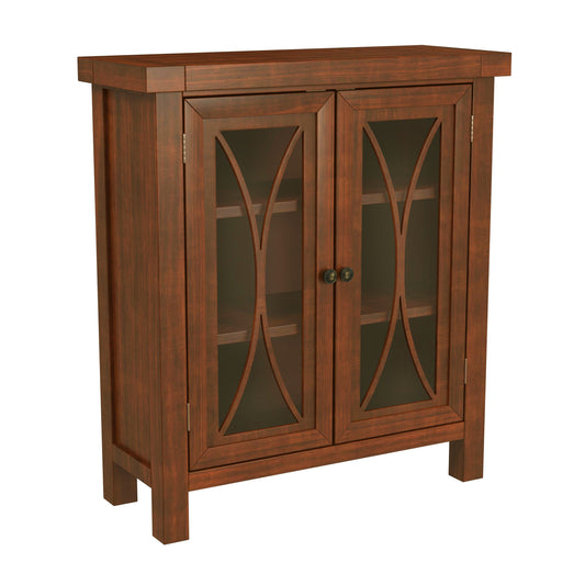 Hillsdale Furniture Bayside Wood 2 Door Console Cabinet, Rustic Mahogany