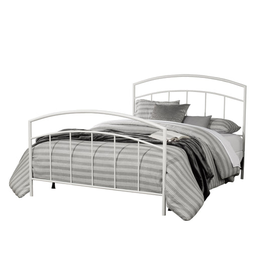 Hillsdale Furniture Julien Full Metal Bed without Frame, Textured White