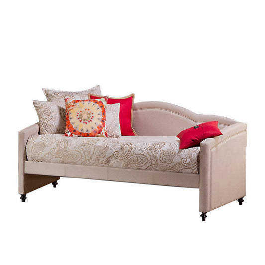 Hillsdale Furniture Jasmine Upholstered Twin Daybed, Linen Stone