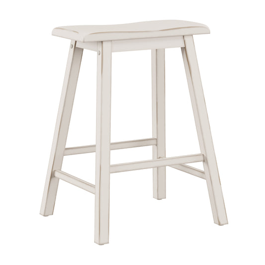 Hillsdale Furniture Moreno Wood Backless Counter Height Stool, Sea White