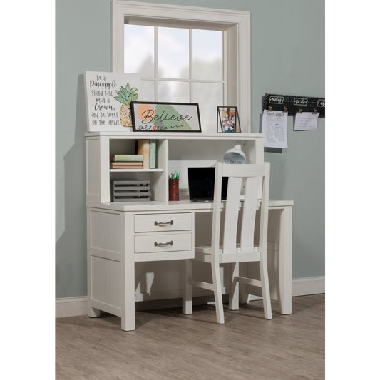 Hillsdale Kids and Teen Highlands Wood Desk with Hutch and Chair, White