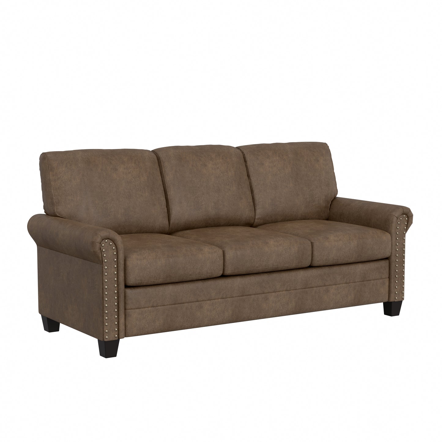 Hillsdale Furniture Barroway Upholstered Sofa, Antique Brown