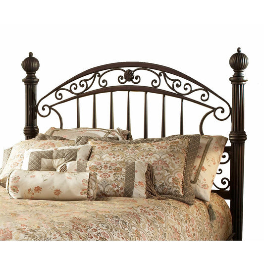 Hillsdale Furniture Chesapeake Metal Queen Headboard with Frame, Rustic Brown