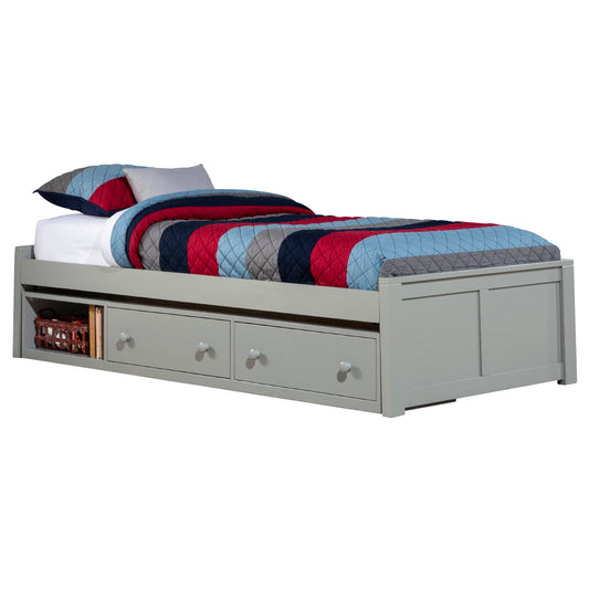 Hillsdale Kids and Teen Pulse Wood Twin Platform Bed with Storage, Gray