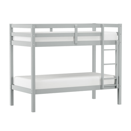 Hillsdale Kids and Teen Caspian Twin Over Twin Bunk Bed, Gray