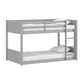 Living Essentials by Hillsdale Capri Wood Twin Over Twin Floor Bunk Bed, Gray