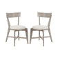 Hillsdale Furniture Mayson Wood Dining Chair, Set of 2, Gray