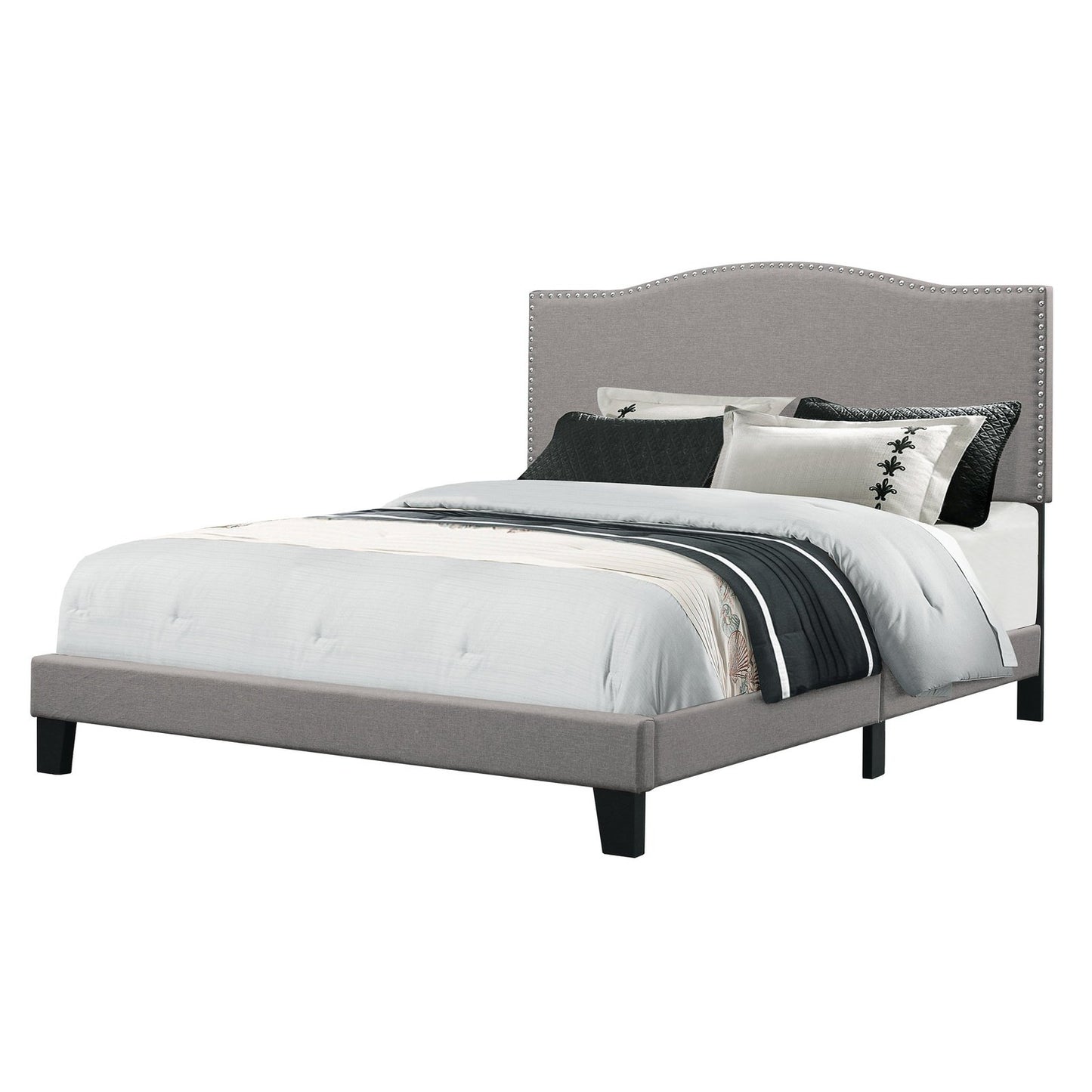 Hillsdale Furniture Kiley Queen Upholstered Bed, Glacier Gray