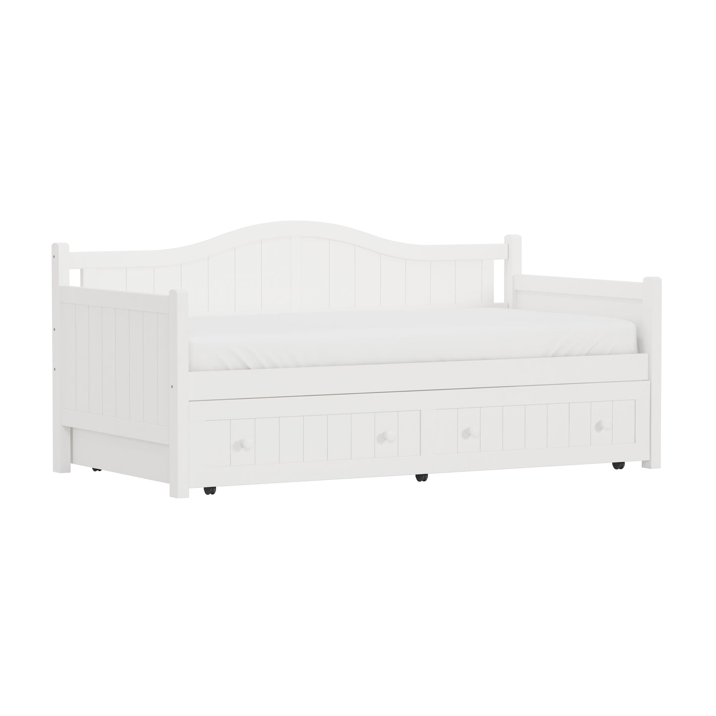 Hillsdale Furniture Staci Wood Twin Daybed with Trundle, White