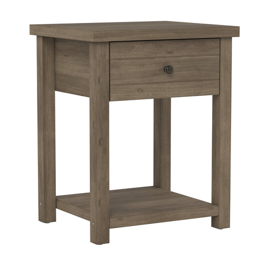 Living Essentials by Hillsdale Harmony Wood Accent Table, Knotty Gray Oak