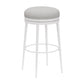 Hillsdale Furniture Aubrie Metal Backless Counter Height Swivel Stool, White