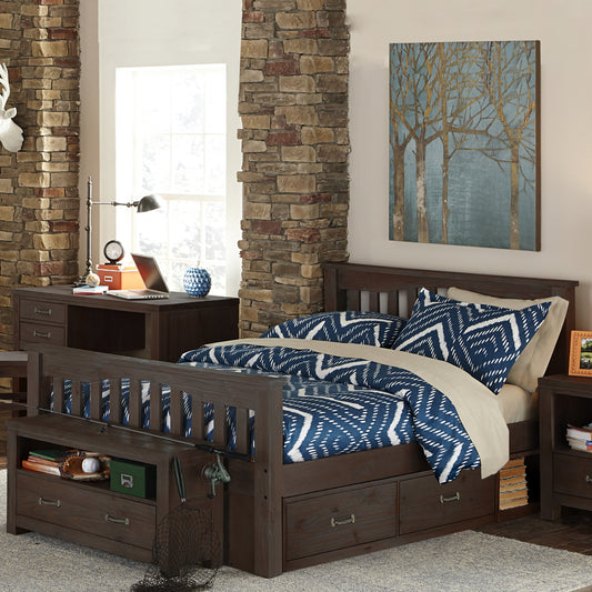 Hillsdale Kids and Teen Highlands Harper Wood Full Bed with Storage, Espresso