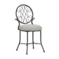 Hillsdale Furniture O'Malley Metal Vanity Stool, Metallic Gray