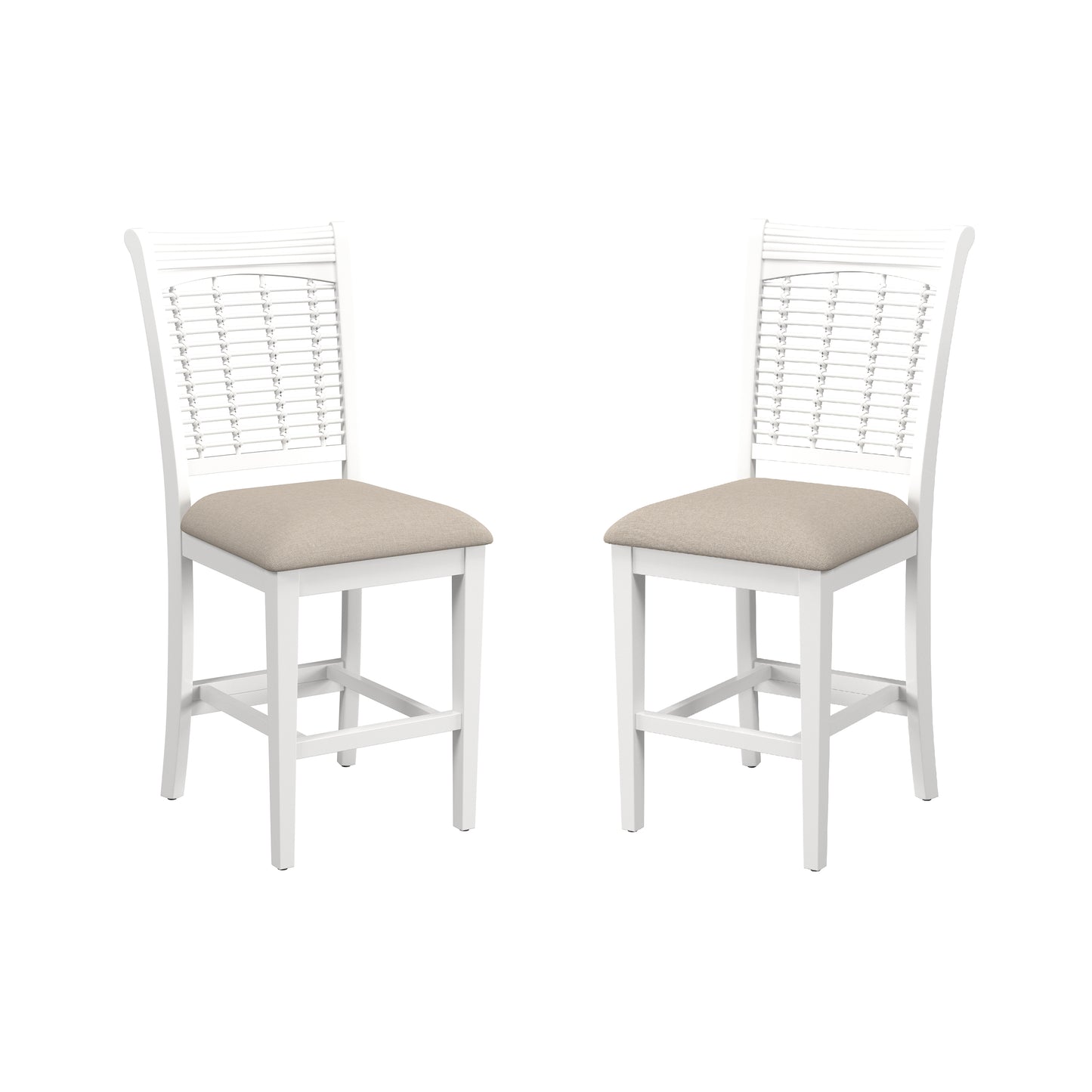 Hillsdale Furniture Bayberry Wood Counter Height Stool, Set of 2,  White