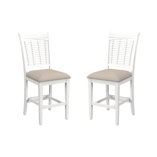 Hillsdale Furniture Bayberry Wood Counter Height Stool, Set of 2,  White