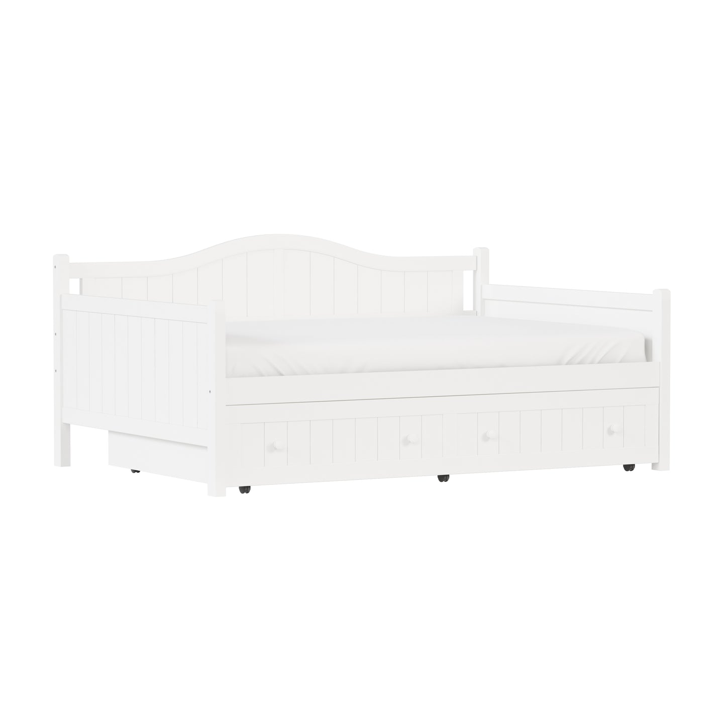 Hillsdale Furniture Staci Wood Full Size Daybed with Trundle, White