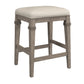 Hillsdale Furniture Arabella Wood Backless Counter Height Stool, Distressed Gray