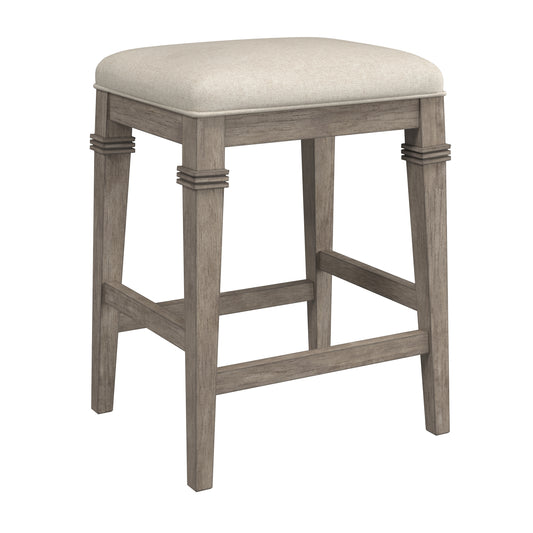 Hillsdale Furniture Arabella Wood Backless Counter Height Stool, Distressed Gray