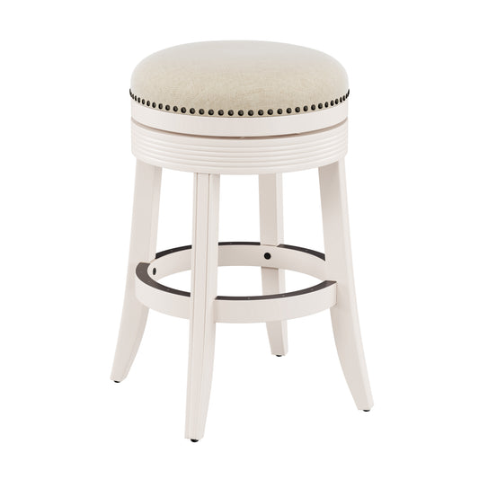 Hillsdale Furniture Tillman Wood Backless Counter Height Swivel Stool, White