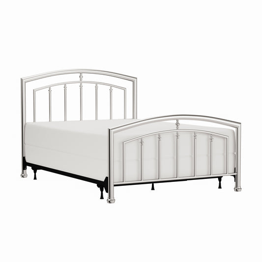 Hillsdale Furniture Claudia Queen Metal Bed, Matte Nickel