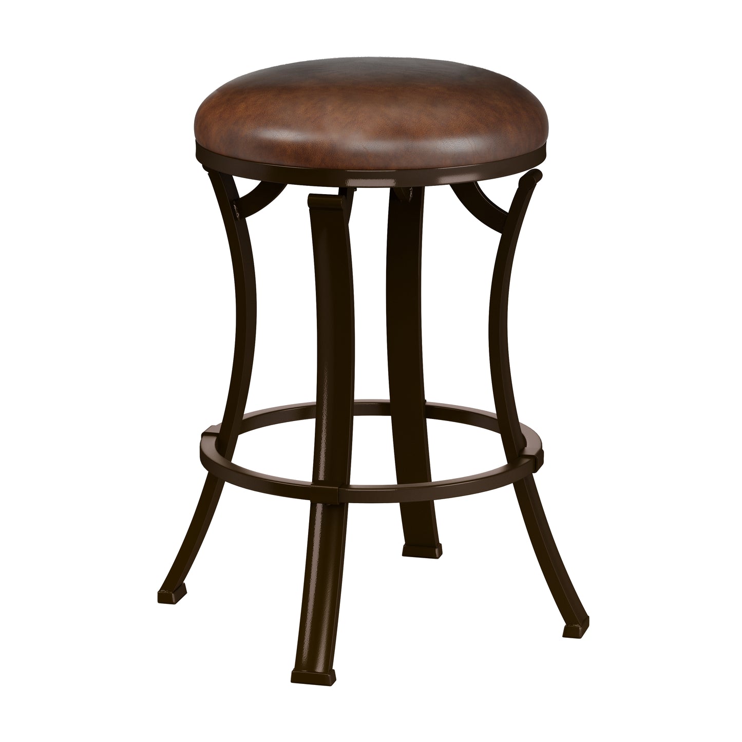 Hillsdale Furniture Kelford Metal Backless Counter Height Swivel Stool, Antique Bronze