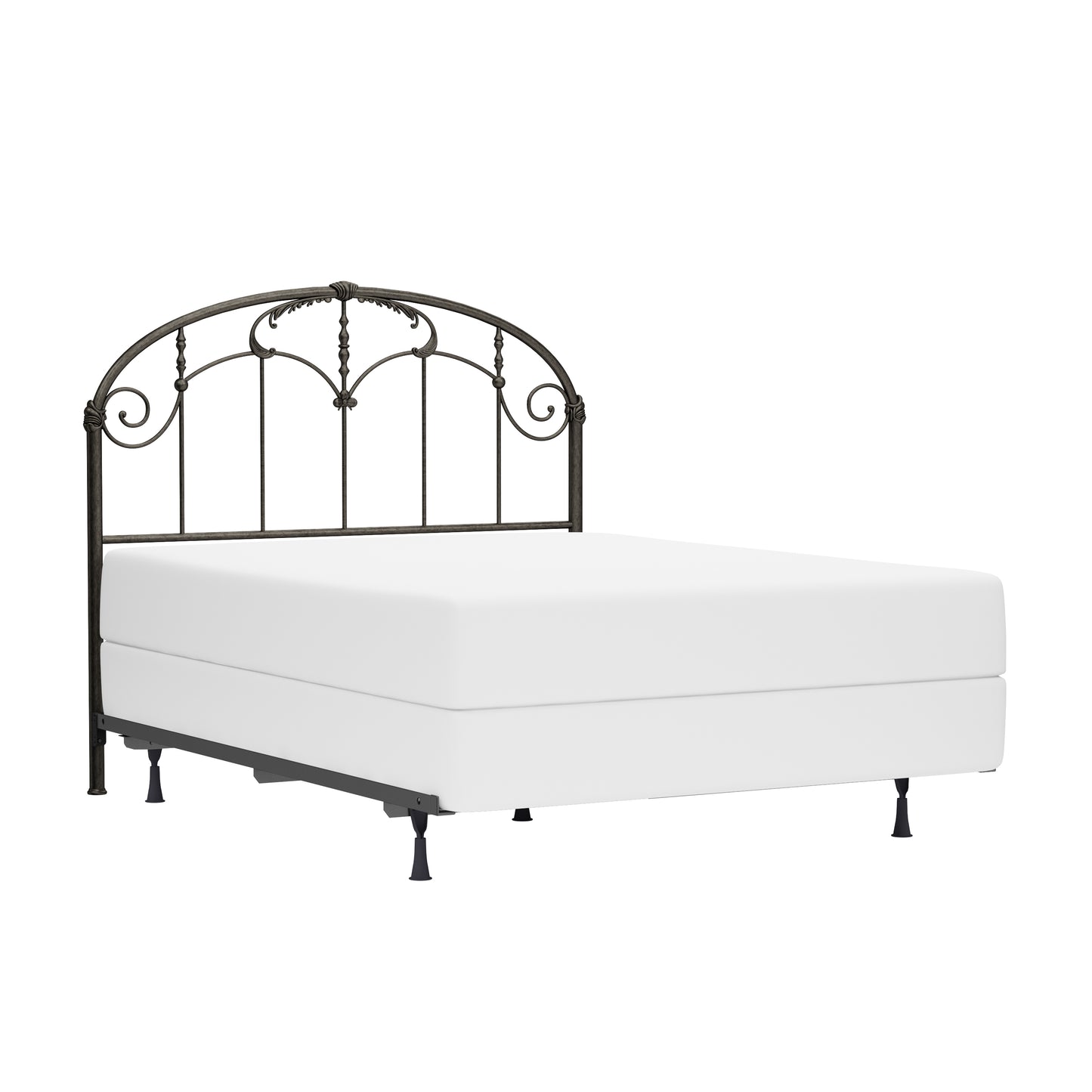 Hillsdale Furniture Jacqueline Metal Full/Queen Headboard with Frame, Old Brushed Pewter