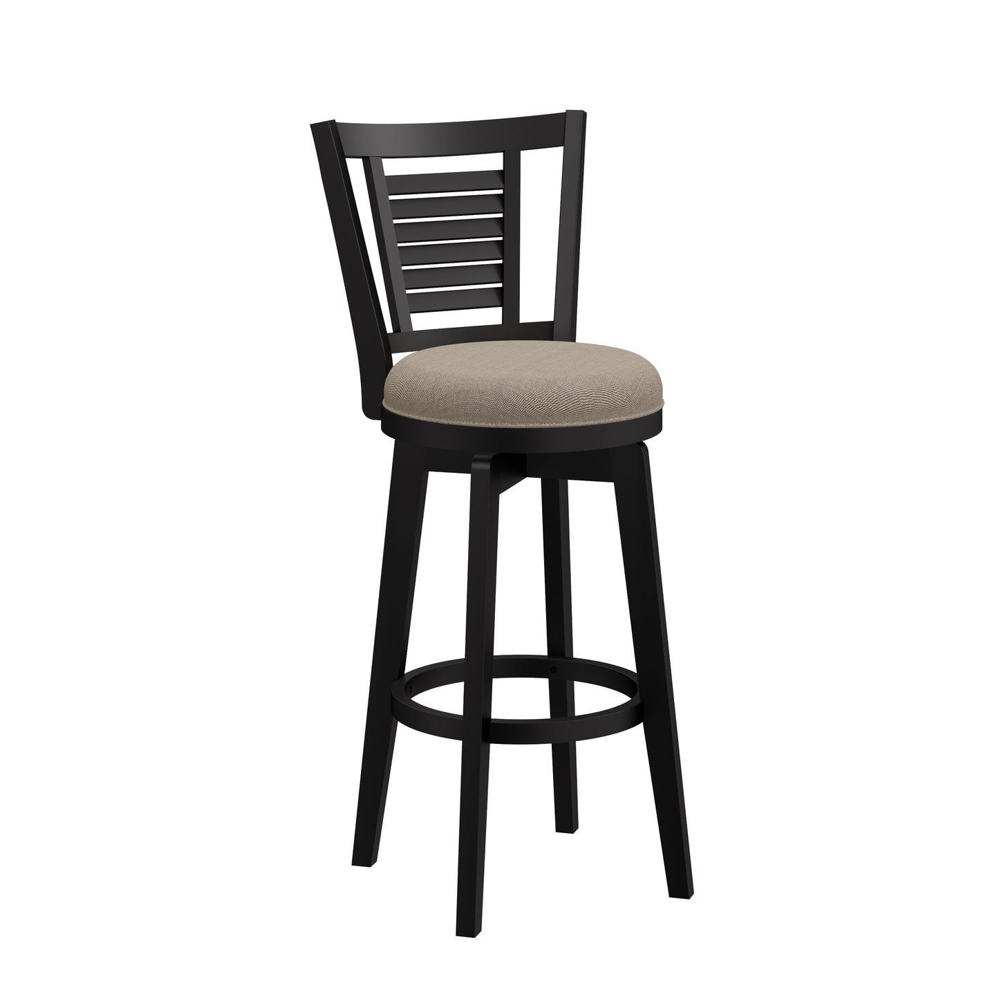 Hillsdale Furniture Foxmoor Wood Bar Height Swivel Stool, Black