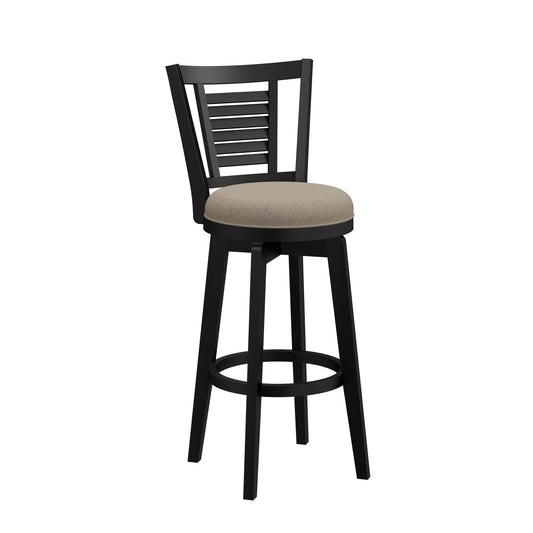 Hillsdale Furniture Foxmoor Wood Bar Height Swivel Stool, Black