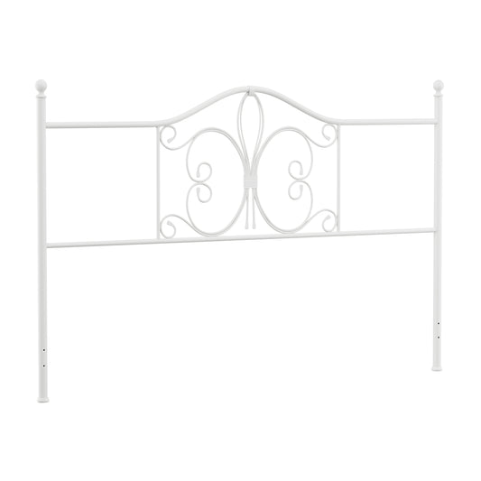 Hillsdale Furniture Ruby King Metal Headboard, Textured White