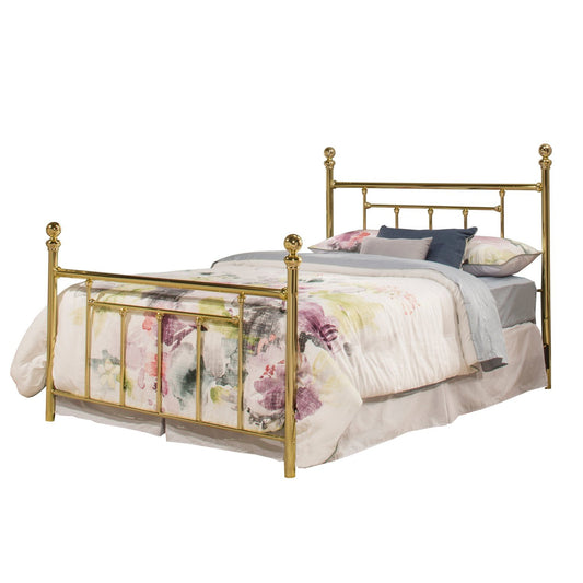 Hillsdale Furniture Chelsea Metal King Bed, Classic Brass