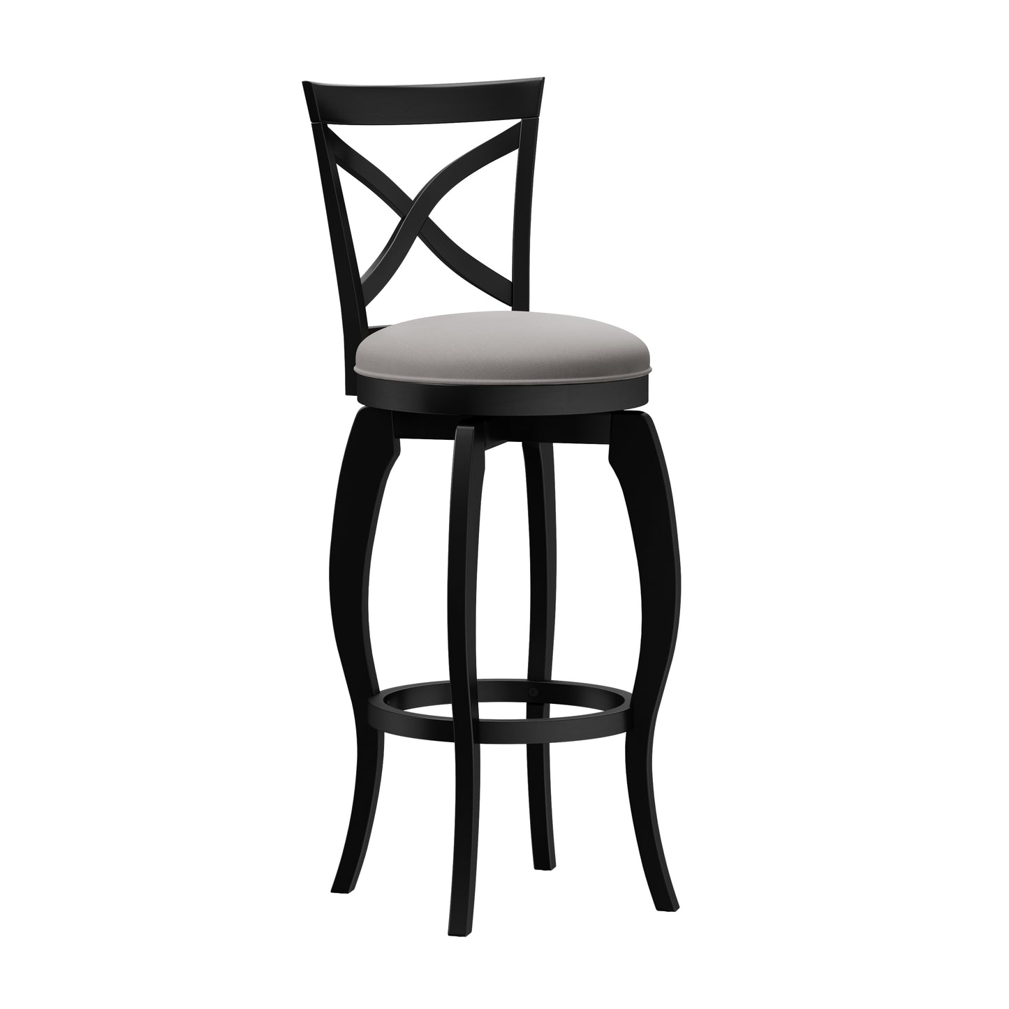 Hillsdale Furniture Ellendale Wood Swivel Bar Height Stool, Black