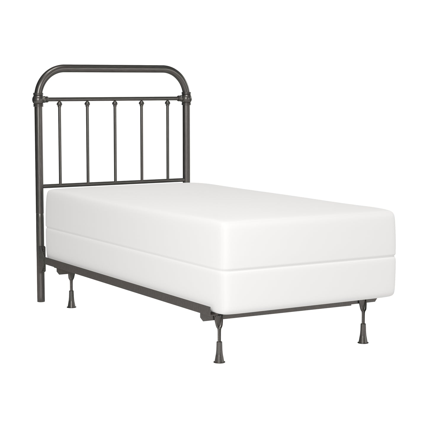 Hillsdale Furniture Kirkland Metal Twin Headboard with Frame, Aged Pewter