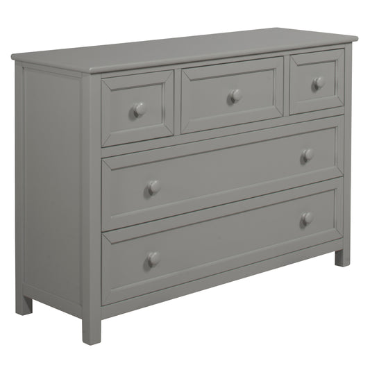 Hillsdale Kids and Teen Schoolhouse 4.0 Wood Dresser with 5 Drawers, Gray