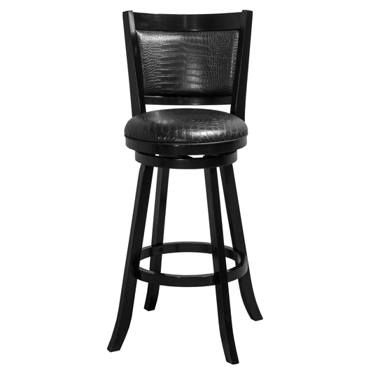 Hillsdale Furniture Brannon Wood Bar Height Swivel Stool, Black