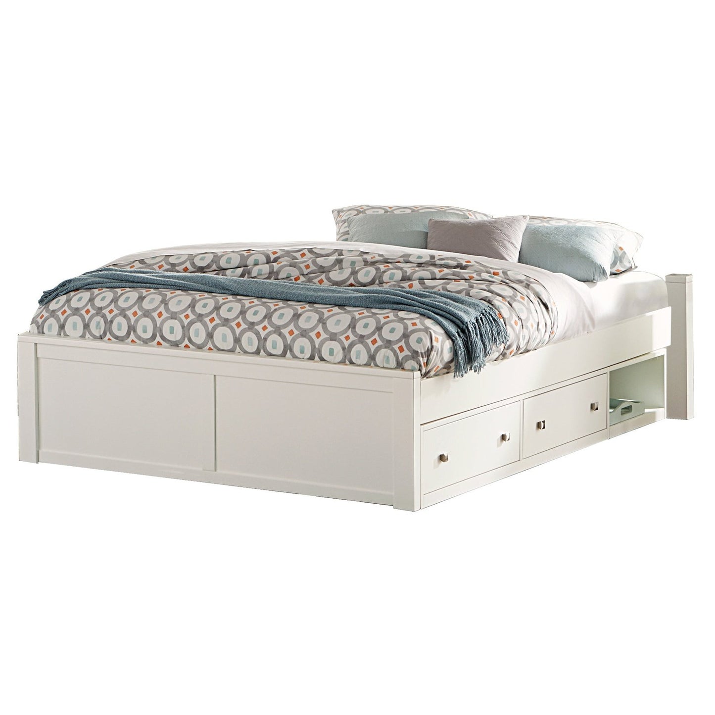 Hillsdale Kids and Teen Pulse Wood Full Platform Bed with Storage, White