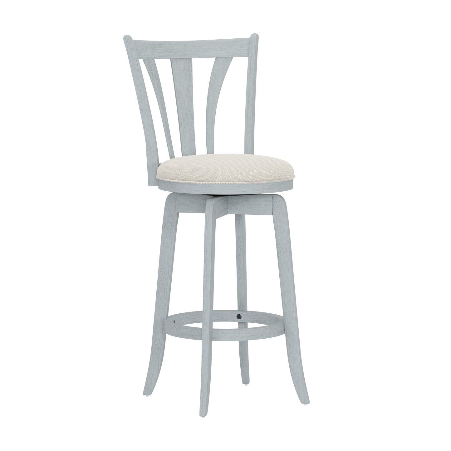 Hillsdale Furniture Larson Wood Bar Height Swivel Stool, Blue Wire brush