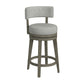 Hillsdale Furniture Lawton Wood Counter Height Swivel Stool, Antique Gray with Ash Gray Fabric