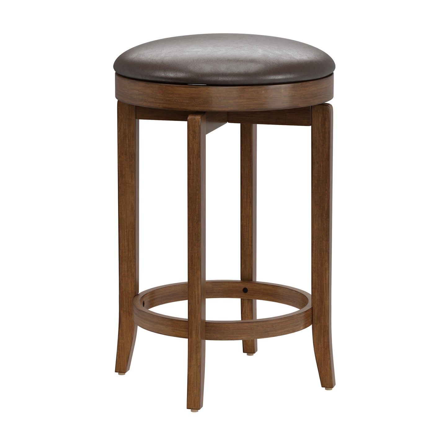 Hillsdale Furniture Brendan Wood Backless Counter Height Swivel Stool, Brown Cherry