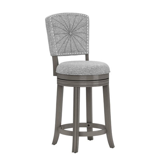 Hillsdale Furniture Santa Clara II Swivel Counter Height Stool, Antique Gray